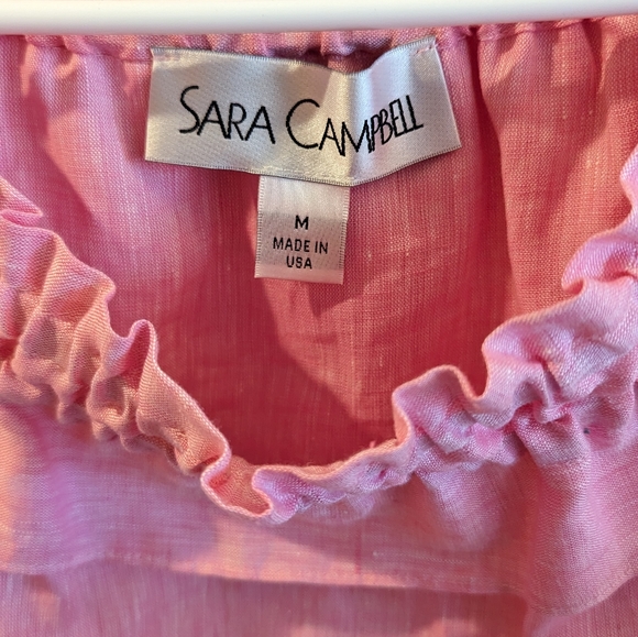 Anthropology Sara Campbell 100% linen blouse SZ M - Picture 4 of 5